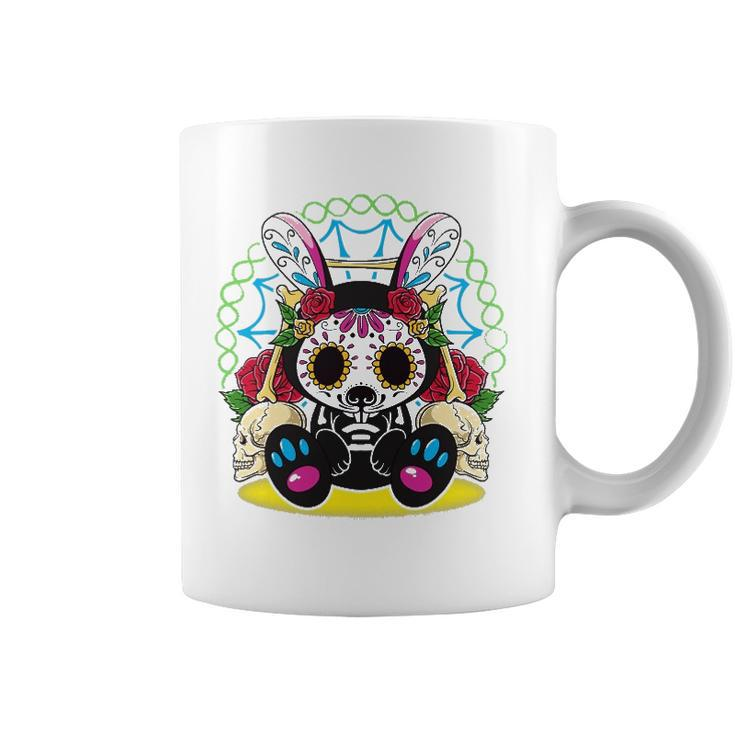 Day Of The Dead Dia De Los Muertos  Bunny Sugar Skull Coffee Mug