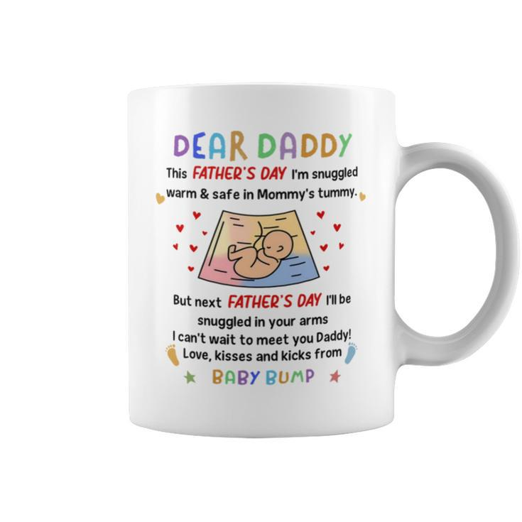 Dear Daddy I Cant Wait To Meet You Baby Bump Mug Coffee Mug