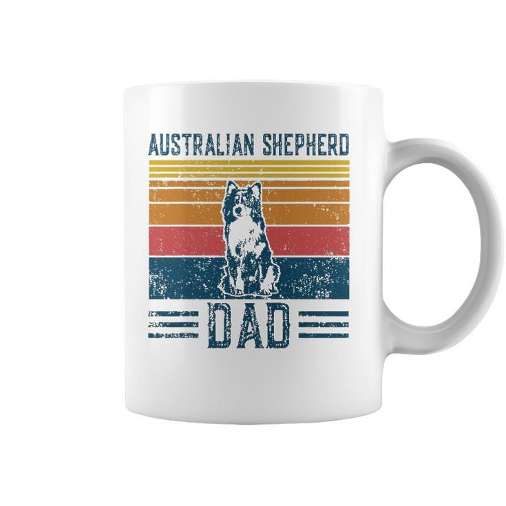Dog Aussie Dad Vintage Australian Shepherd Dad Coffee Mug