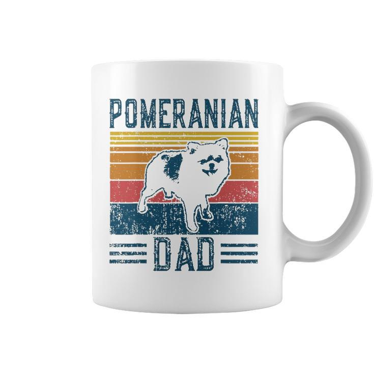 Dog Pomeranian Dog Pom Papa - Vintage Pomeranian Dad Coffee Mug