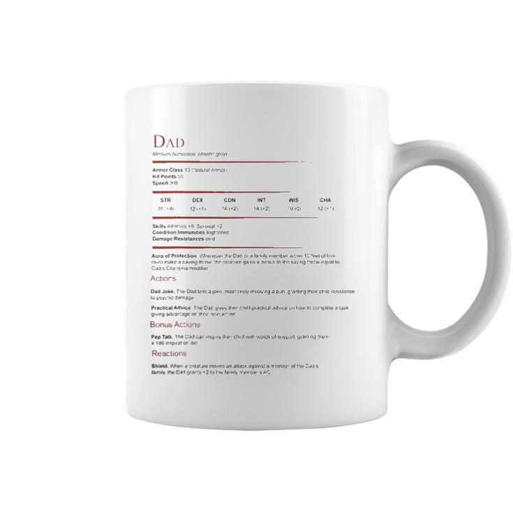 Dungeons And Rpg Dragons Dad Stat Fathers Day Coffee Mug