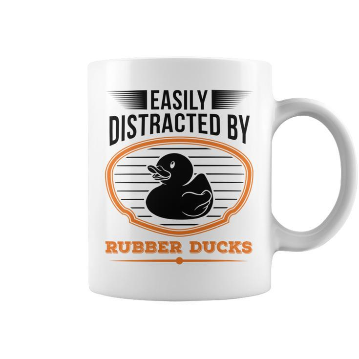 Easily Distracted By Rubber Ducks Duck Coffee Mug
