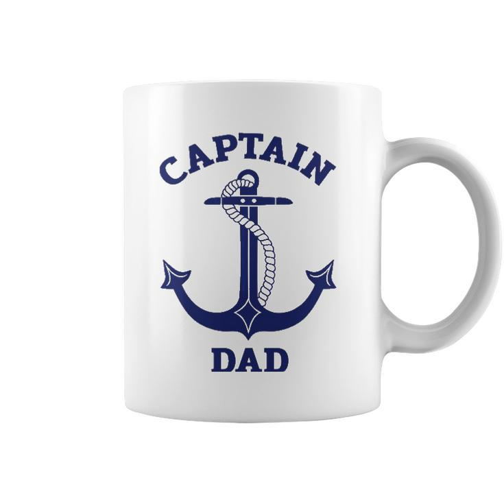 Fathers Day Nautical Anchor Captain Dad Coffee Mug