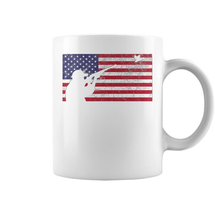 Fourth Of July 4Th American Flag Duck Hunting Geese Dad Usa   Coffee Mug
