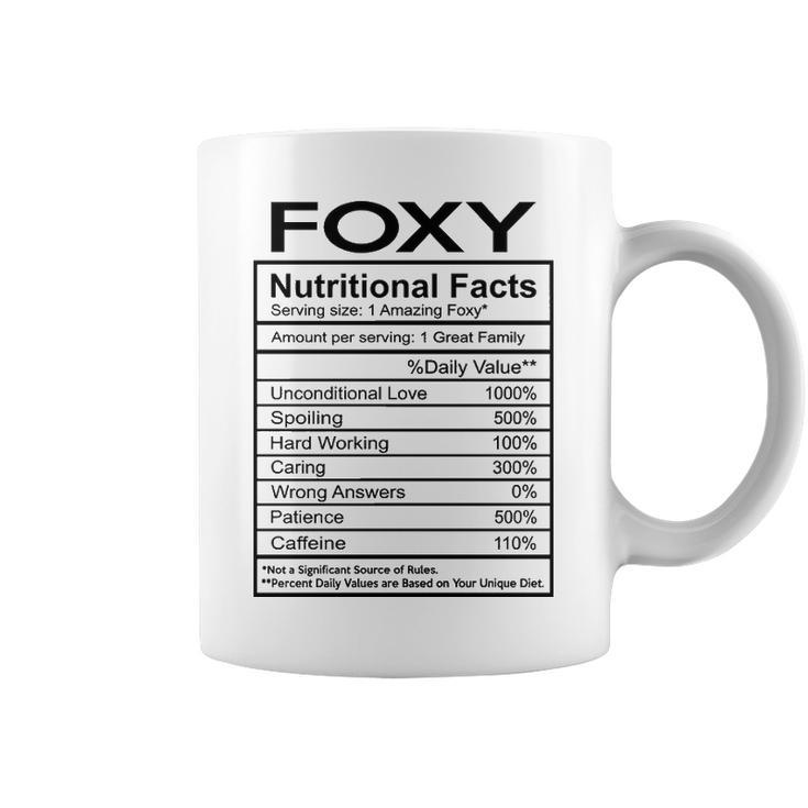 Foxy Grandma Gift   Foxy Nutritional Facts Coffee Mug