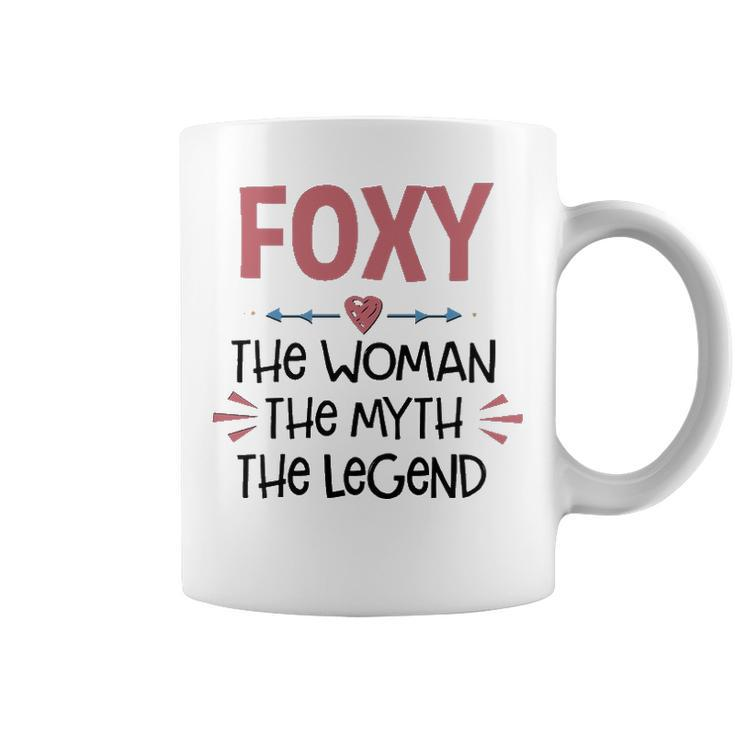 Foxy Grandma Gift   Foxy The Woman The Myth The Legend Coffee Mug