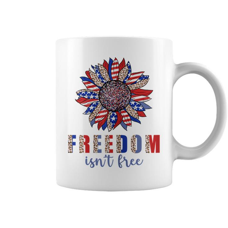 Freedom Isn’T Free Sunflower Memorial Day 4Th Of July Summer  Coffee Mug