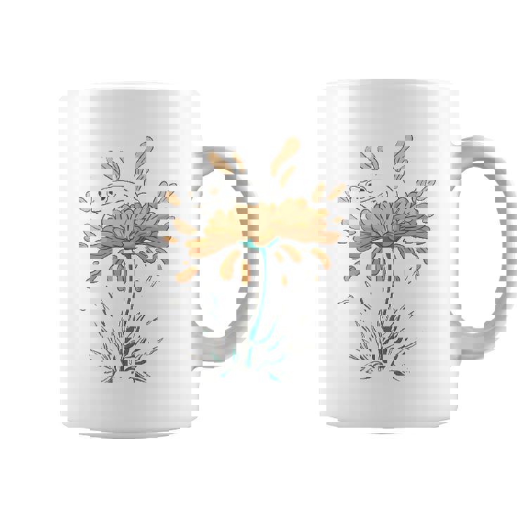 Frog On Flowers Nature Flower Leaves Petals Coffee Mug