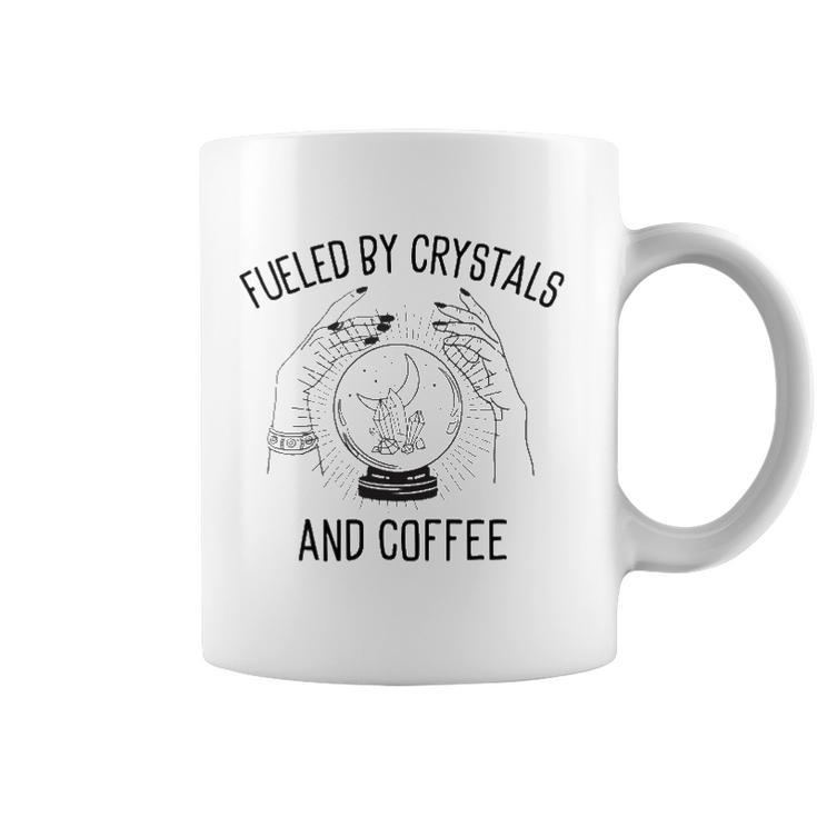 Fueled By Crystals And Coffee Witch Spells Chakra Coffee Mug