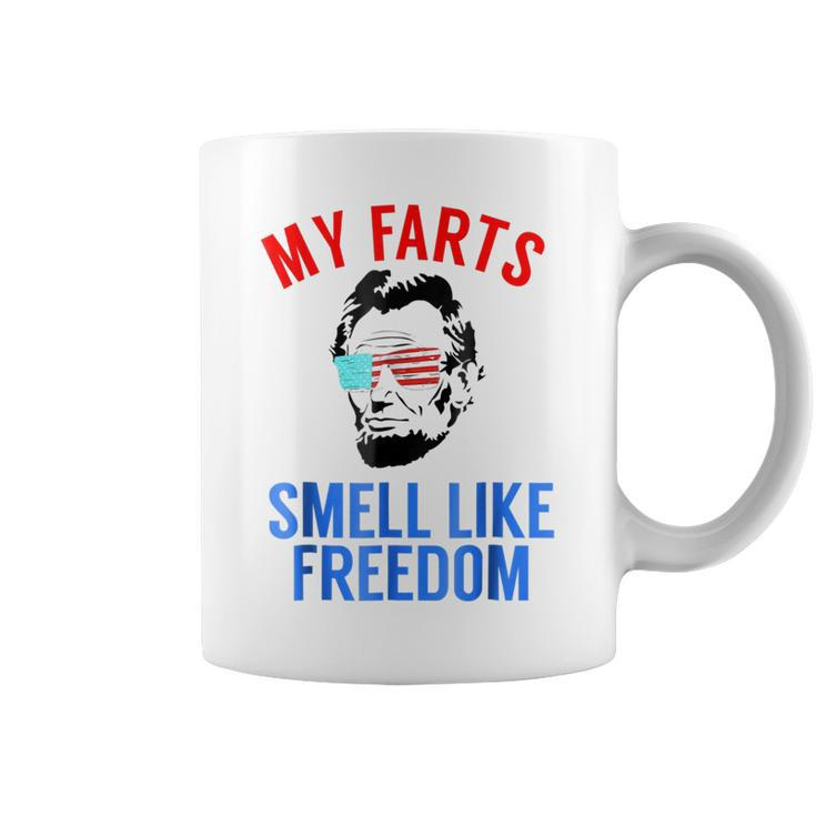 Funny Abe Lincoln July 4Th My Farts Smell Like Freedom  Coffee Mug