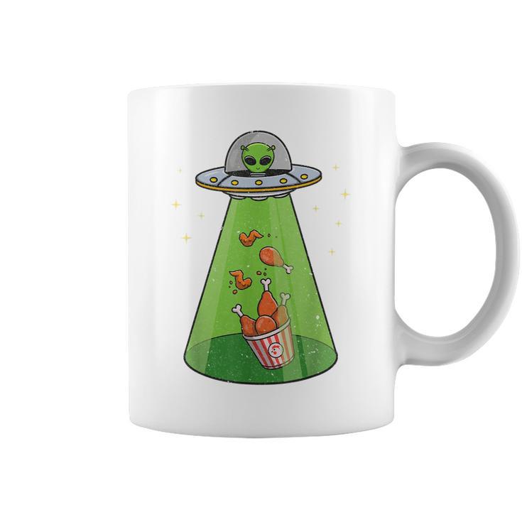 Funny Alien  Ufo Abduction Fried Chicken Aliens Lover  V2 Coffee Mug