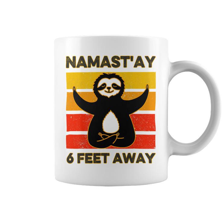 Funny Cute Sloth Yoga Namastay Social 863 Shirt Coffee Mug