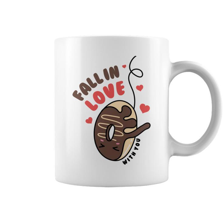 Funny Donut Fall In Love Coffee Mug