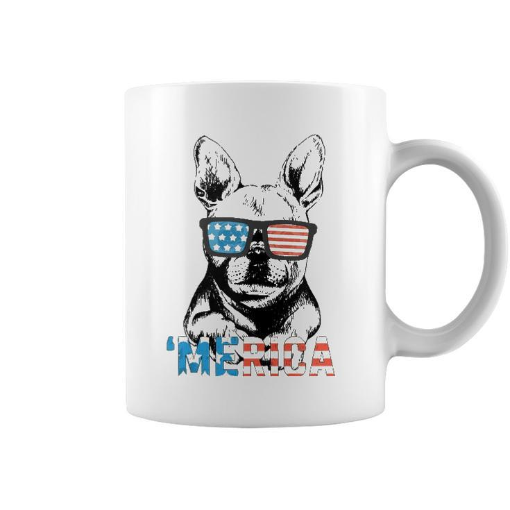 Funny Frenchie Merica Gift Boys Girls Dog Lover 4Th July  Coffee Mug