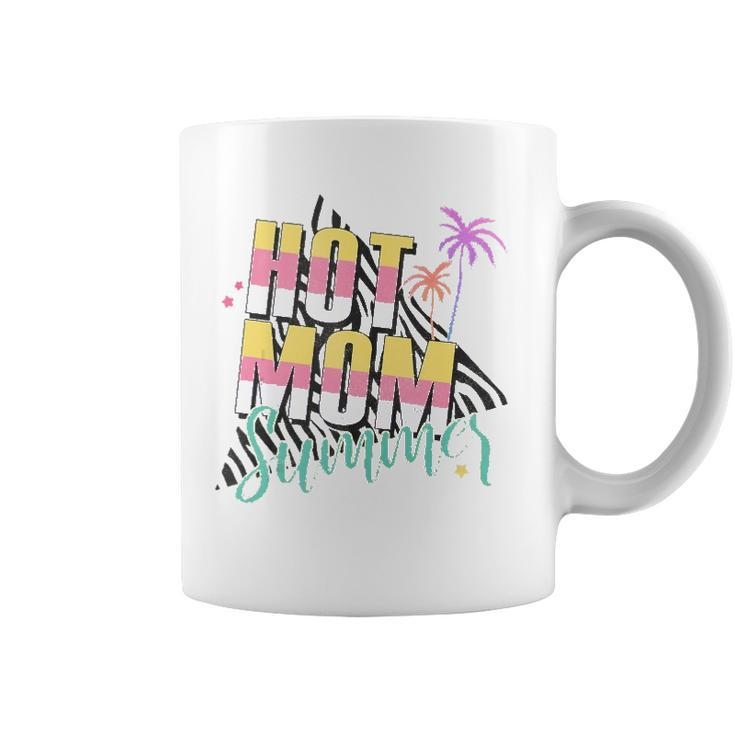 Funny Hot Mom Summer Palm Tree Tropical Family Holiday Trip  Coffee Mug