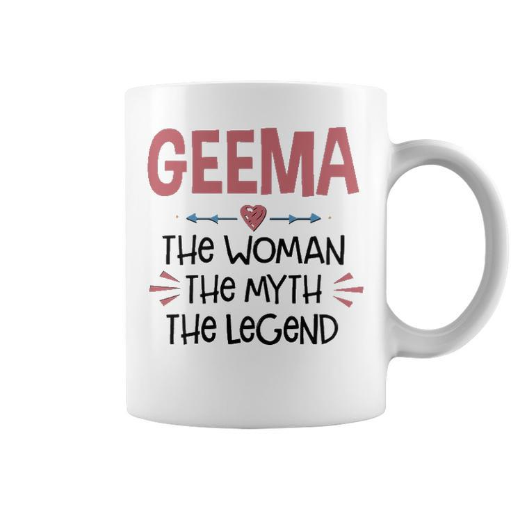 Geema Grandma Gift   Geema The Woman The Myth The Legend Coffee Mug