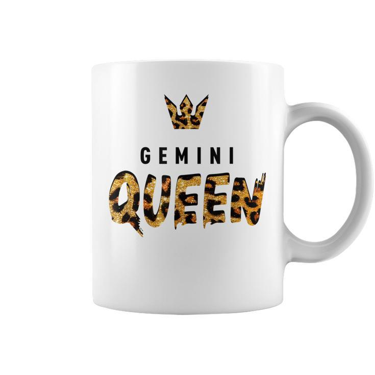 Gemini Queen Leopard  Cheetah Pattern Astrology Birthday  Coffee Mug