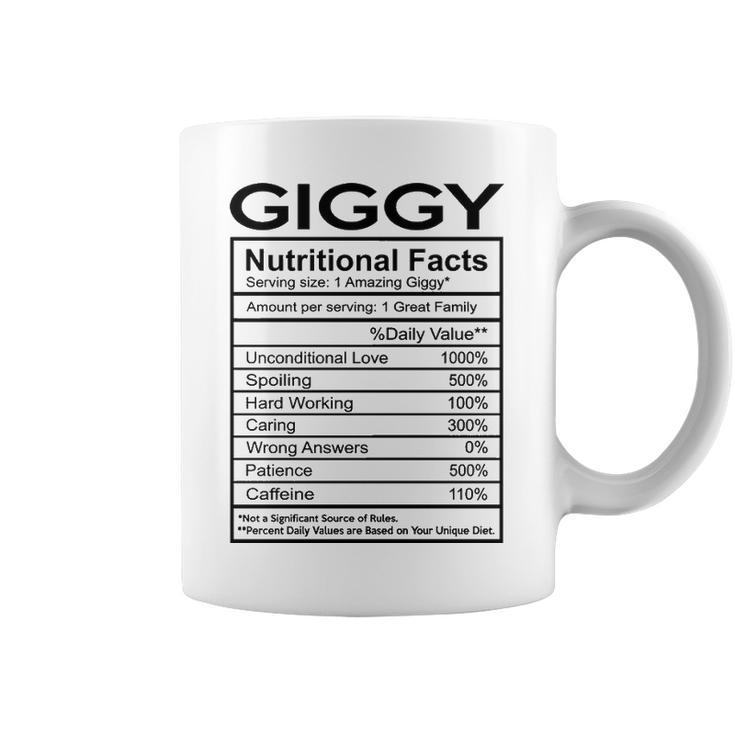 Giggy Grandma Gift   Giggy Nutritional Facts Coffee Mug