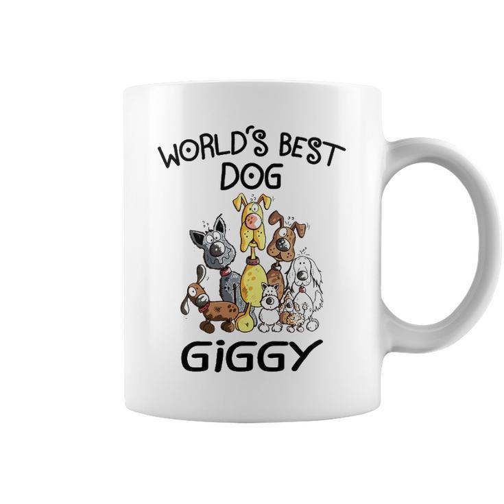 Giggy Grandma Gift   Worlds Best Dog Giggy Coffee Mug