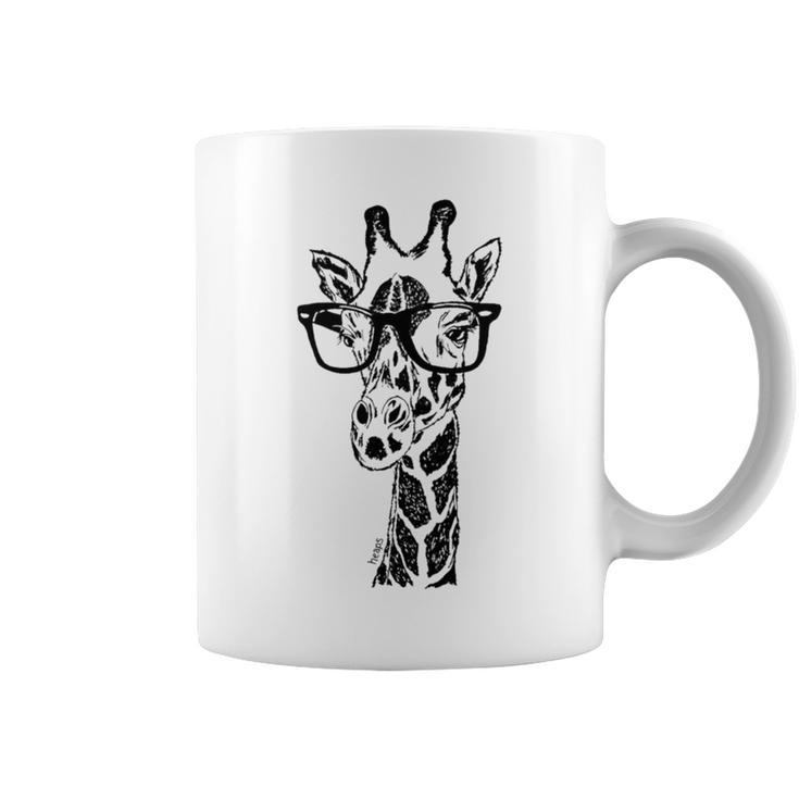 Giraffe With Glasses Coffee Mug