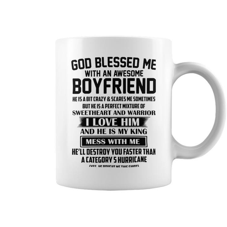 God Blessed Me With An Awesome Boyfriend Coffee Mug