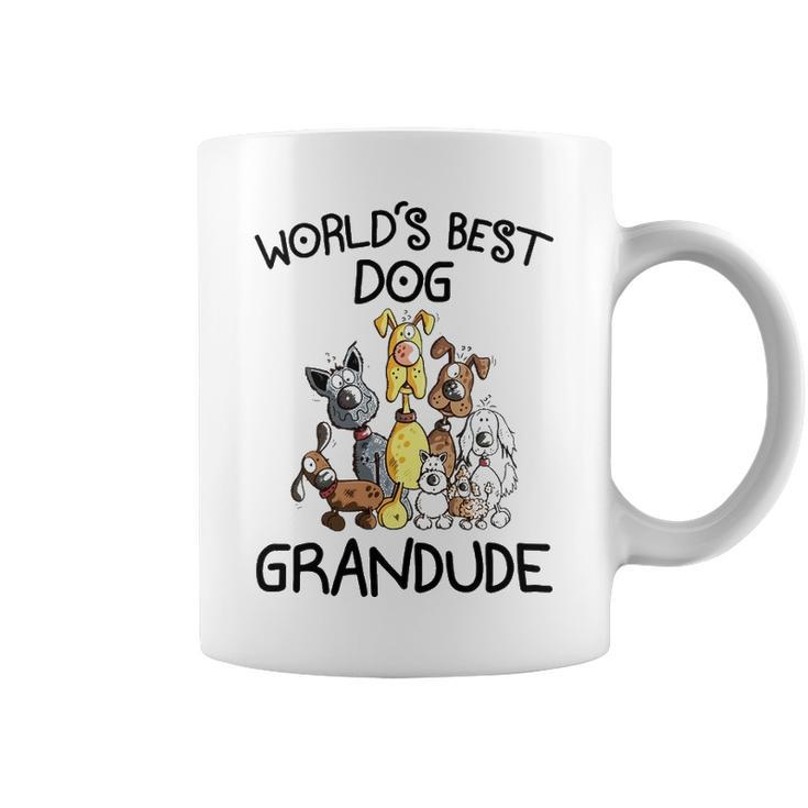 Grandude Grandpa Gift   Worlds Best Dog Grandude Coffee Mug