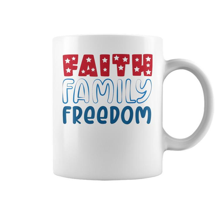 Happy 4Th Of July Fireworks Patriotic Faith Family Freedom  Coffee Mug