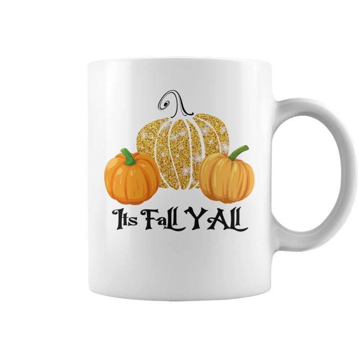 Happy Fall Yall Its Fall Yall Leopard Print Pump V2 Coffee Mug