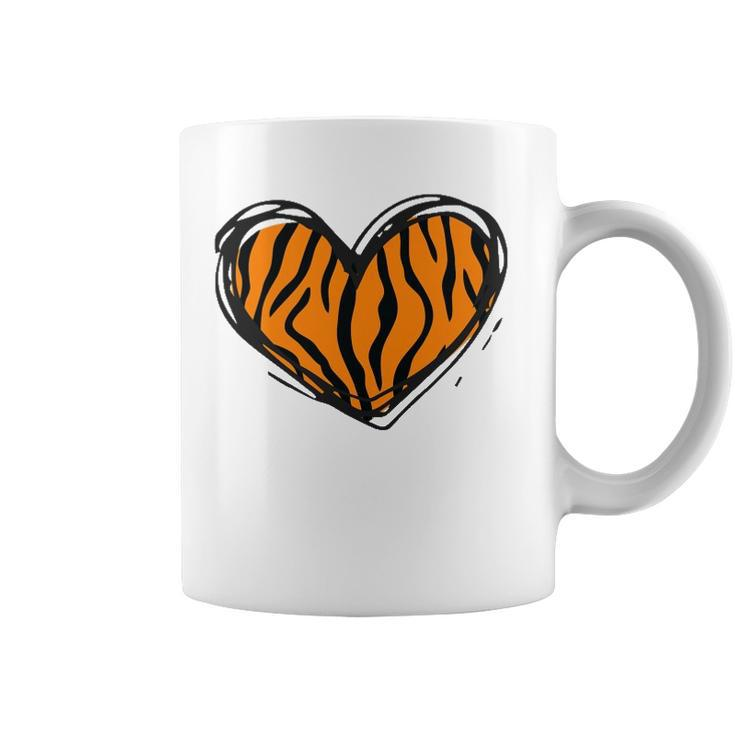 Heart Tiger Pattern Clothing - Tiger Print Coffee Mug