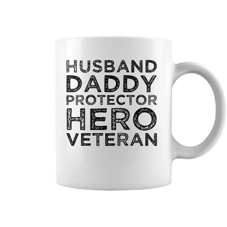 Husband Daddy Protector Hero Veteran Fathers Day Dad Gift Coffee Mug