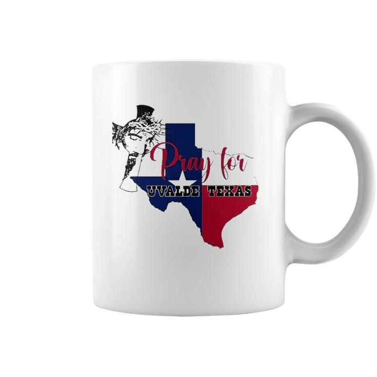 Jesus Pray For Uvalde Texas Protect Texas Not Gun Christian Cross Coffee Mug