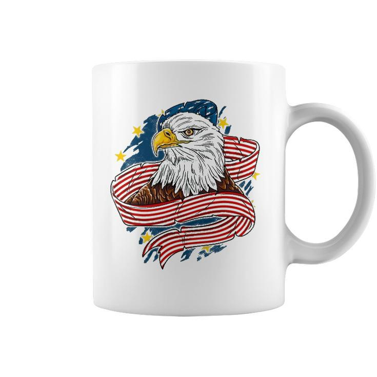 July 4Th American Flag Usa Memorial Patriotic Eagle Pride Coffee Mug