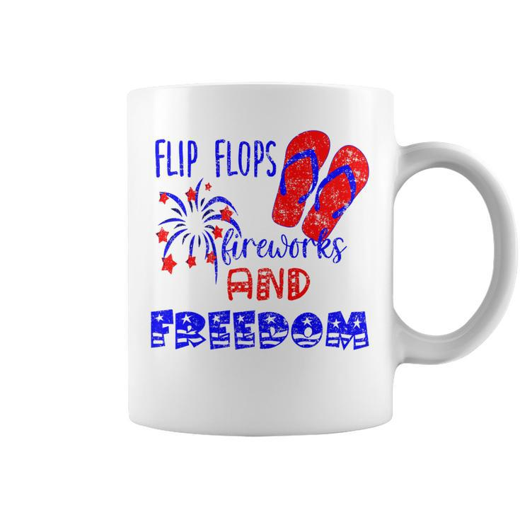 July 4Th Flip Flops Fireworks & Freedom 4Th Of July Party   Coffee Mug