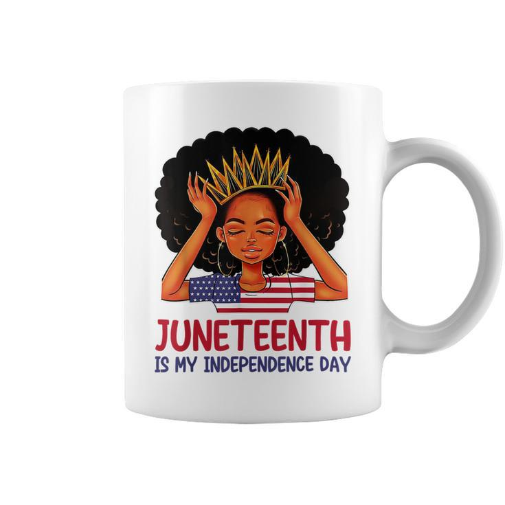 Juneteenth Is My Independence Day 4Th July Black Afro Flag T-Shirt Coffee Mug