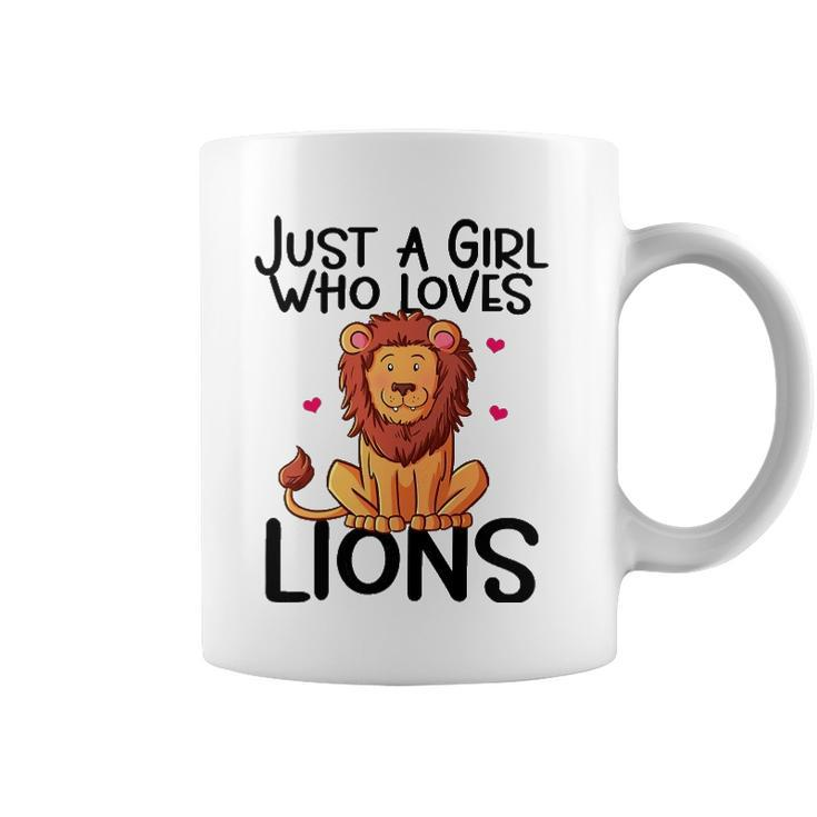 Just A Girl Who Loves Lions Cute Lion Animal Costume Lover Coffee Mug