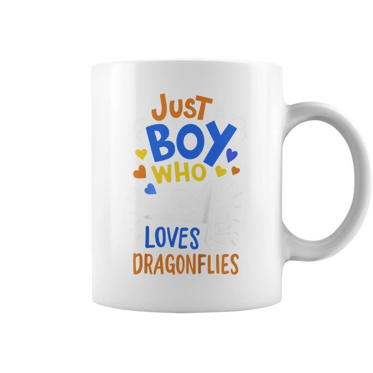 Kids Dragonfly Just A Boy Who Loves Dragonflies Gift  Coffee Mug
