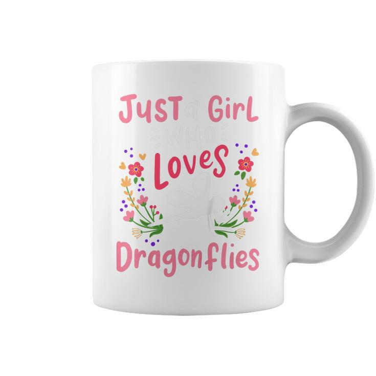 Kids Dragonfly Just A Girl Who Loves Dragonflies  Coffee Mug
