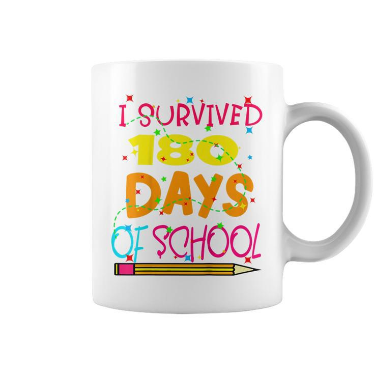 Kids Funny I Survived 180 Days Of School Last Day Of School Coffee Mug