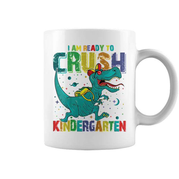Kids Im Ready To Crush Kindergarten Dinosaur Back To School Boys  Coffee Mug