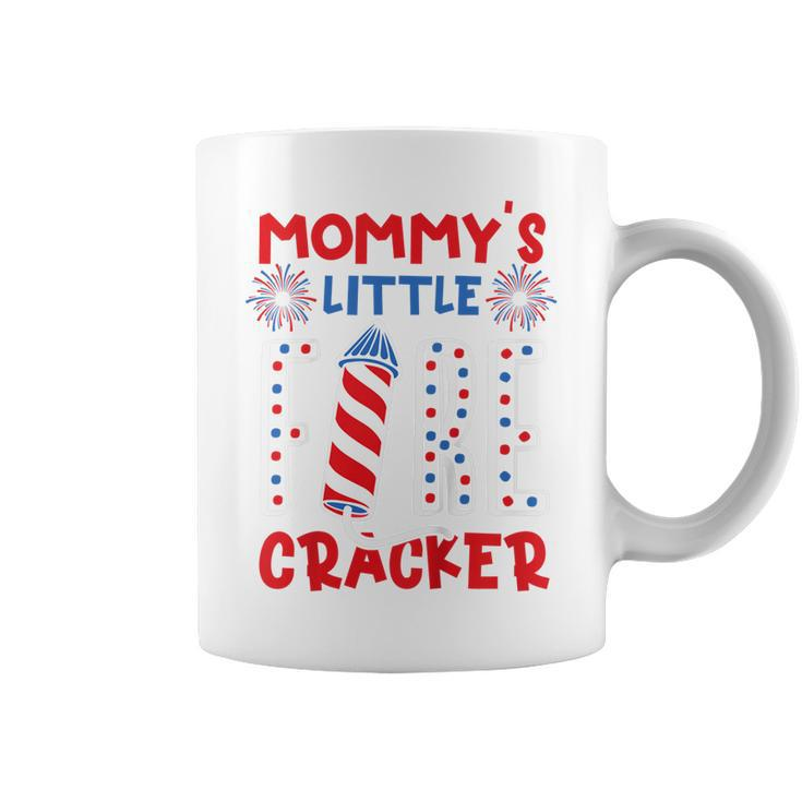 Kids Mommys Little Firecracker Independence Day Firework Toddler  Coffee Mug