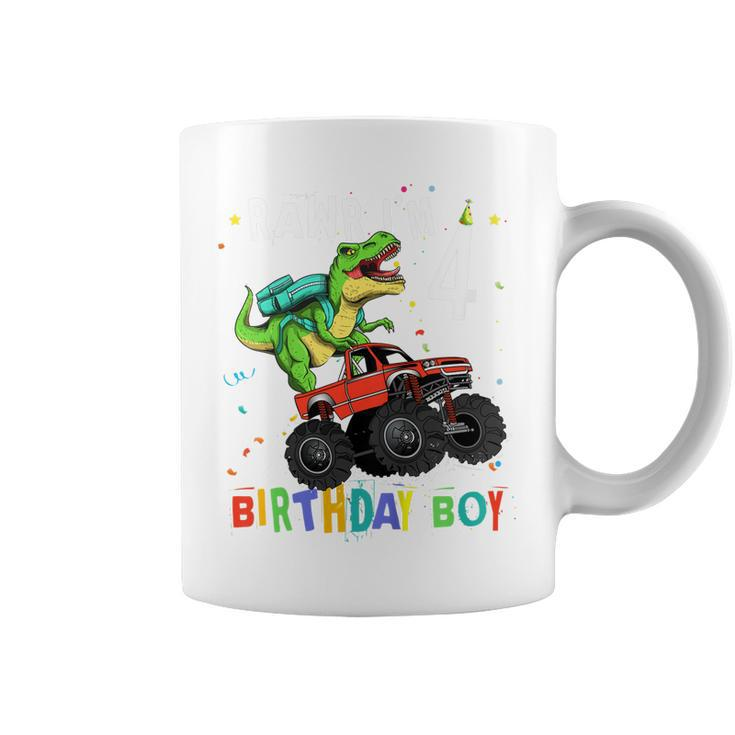 Kids Rawr Im4 4Th Birthday T Rex Dinosaur Party For Boys  Coffee Mug