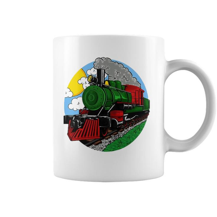 Kids Steam Locomotive Gift For Boys Or Girls Railroad Train Coffee Mug