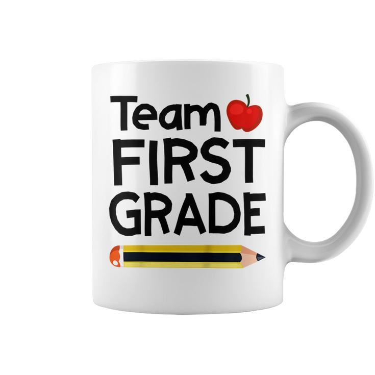 Kids Team First 1St Grade Back To School Pencil Youth Kids Gift Coffee Mug