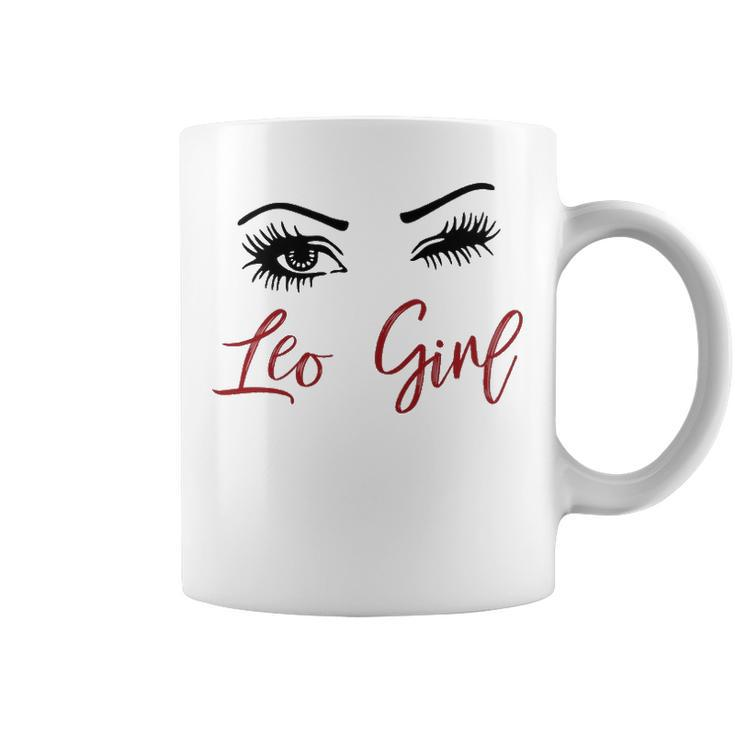 Leo Girl Gift   Leo Girl Wink Eyes Coffee Mug