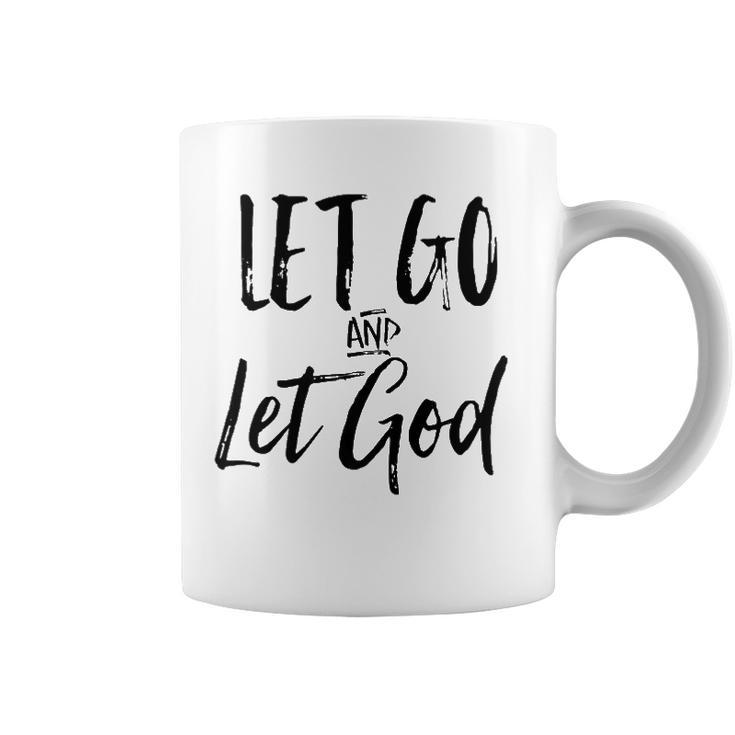 Let Go And Let God Christian Surrender Trust Vintage Coffee Mug