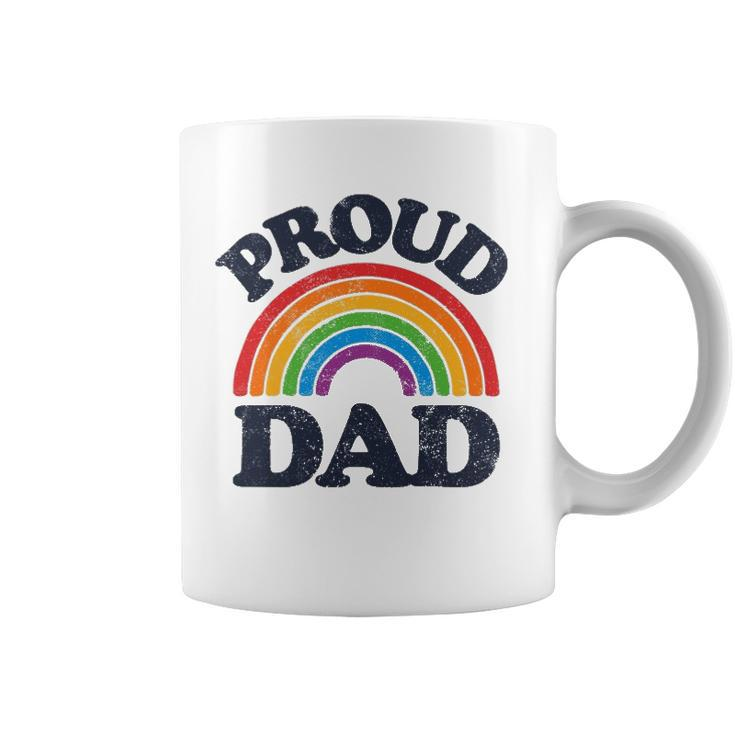 Lgbtq Proud Dad Gay Pride Lgbt Ally Rainbow Fathers Day Coffee Mug