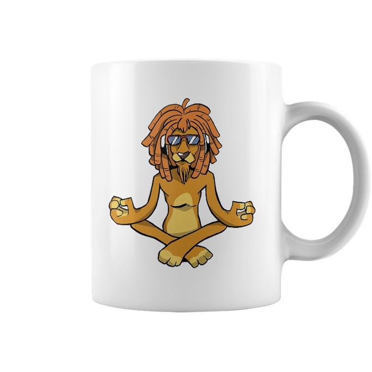 Lion Doing Meditation - Funny Yoga Coffee Mug