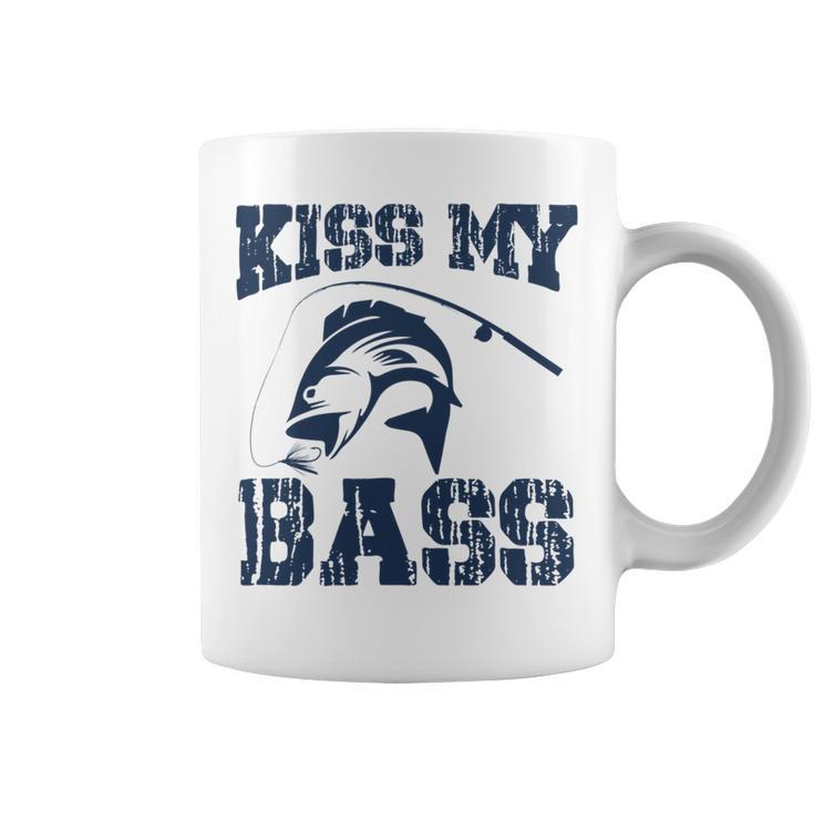 Love Fishing Kiss My Bass Coffee Mug