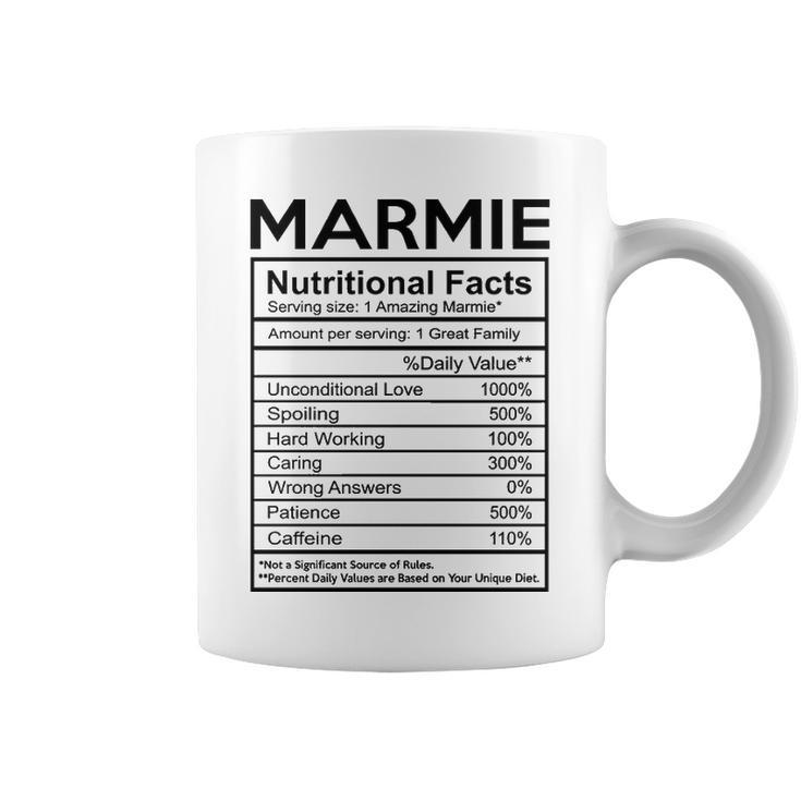 Marmie Grandma Gift   Marmie Nutritional Facts Coffee Mug