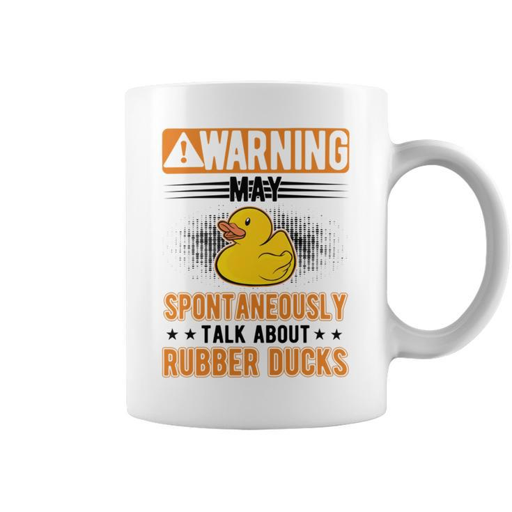 May Spontaneously Talk About Rubber Ducks V2 Coffee Mug